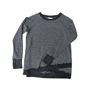 Danskin Black and White Sweatshirt with Ribbed Trim